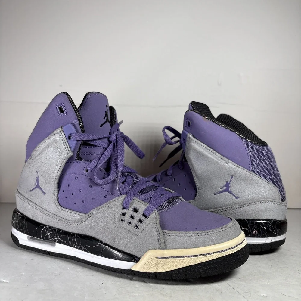 Size 6Y Nike Air Jordan SC-1 GS Stealth / Purple Sneakers 439655 008